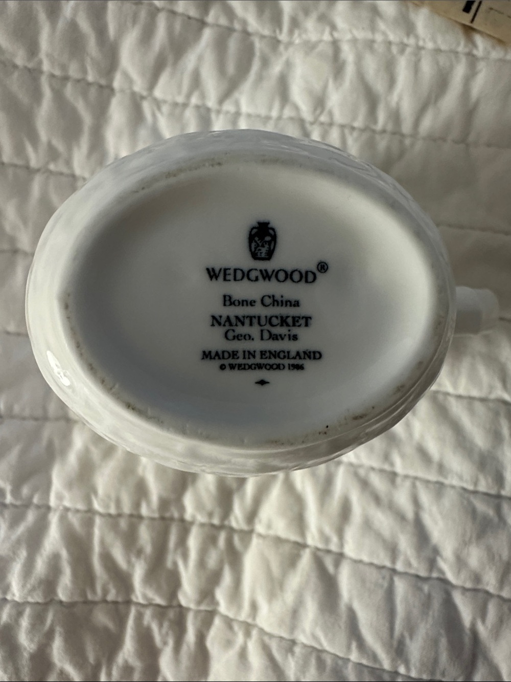 Wedgewood Nantucket basket cream and sugar bowl euc - Picture 2 of 3
